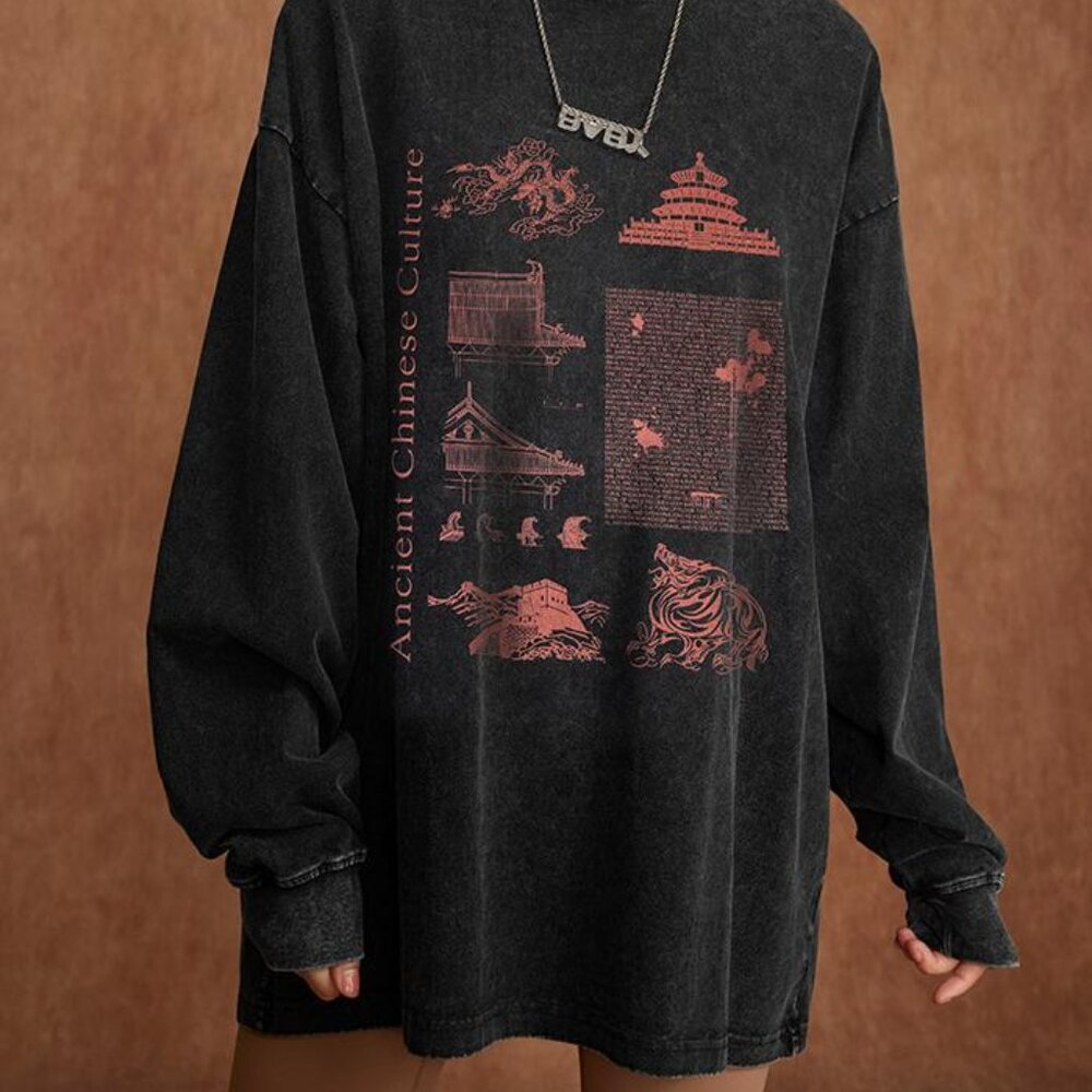 Fashion women's printed sweatshirt